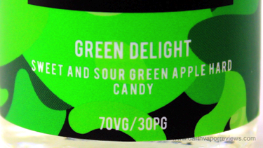 CRFT REUP Green Delight E-Liquid Label